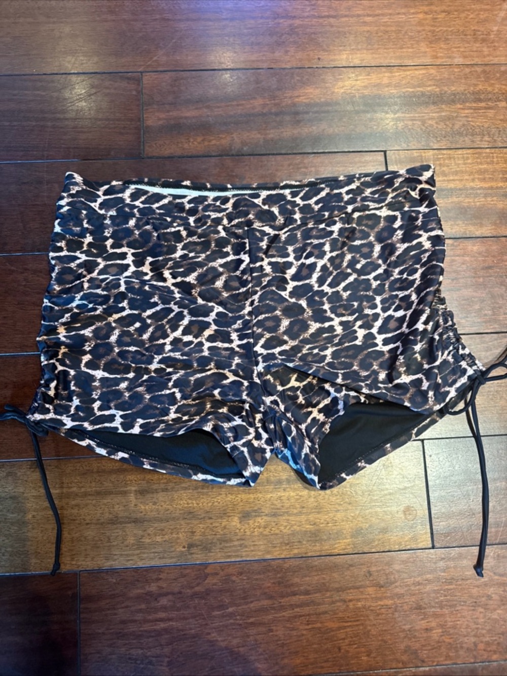 Women’s High Waisted Bikini Bottom Boy Shirt Style Leopard Print 4XL New